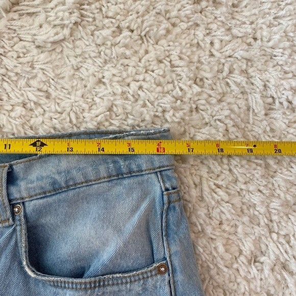 Zara Trafaluc Denim Distressed Mini Skirt. Embroidered. Blue. Large. Streetwear. - Picture 12 of 13